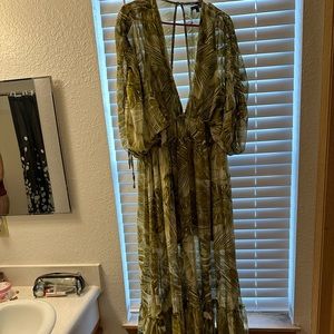 Green maxi dress